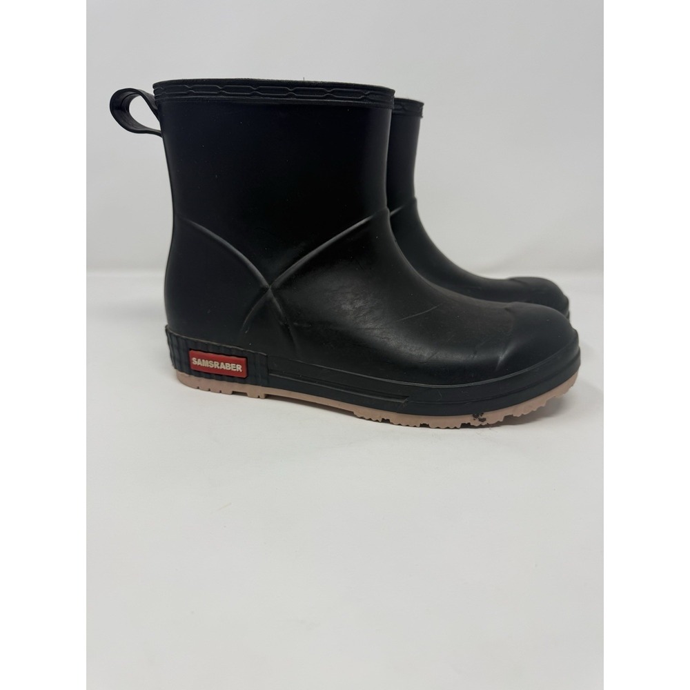 Samsraber black ankle rain boots Size 40